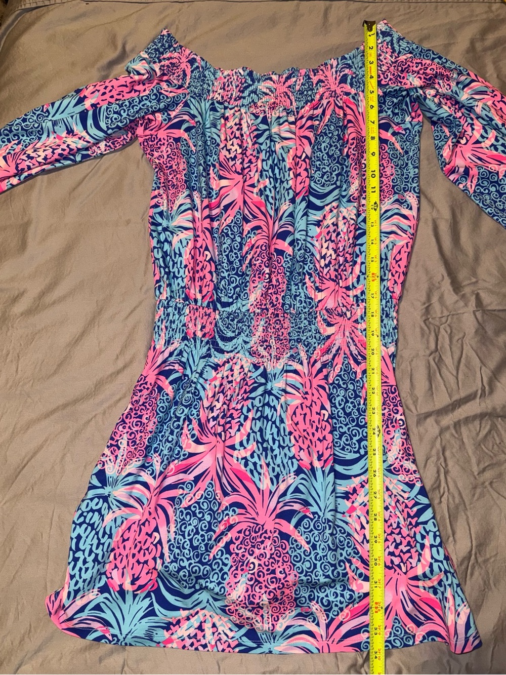 Lilly Pulitzer “Tropic Low Down” Skort/Romper/Dress Off-Shoulder - Picture 5 of 8